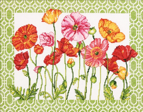 Poppy Pattern (14 Count) - Cross Stitch Kit: Stitch-It Central