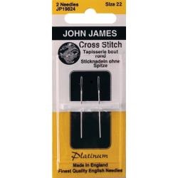 John James Platinum Tapestry Hand Needles (JP198) Size 22 (2/Pkg