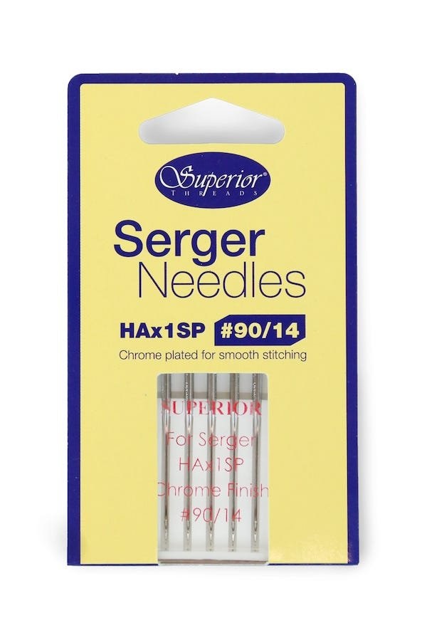 Superior ChromiumPlated Serger/Overlock Needles HAx1SP SIZE 90/14
