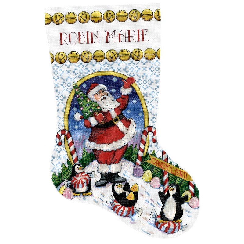 Design Works Counted Cross Stitch Stocking Kit 17 Long-snowman