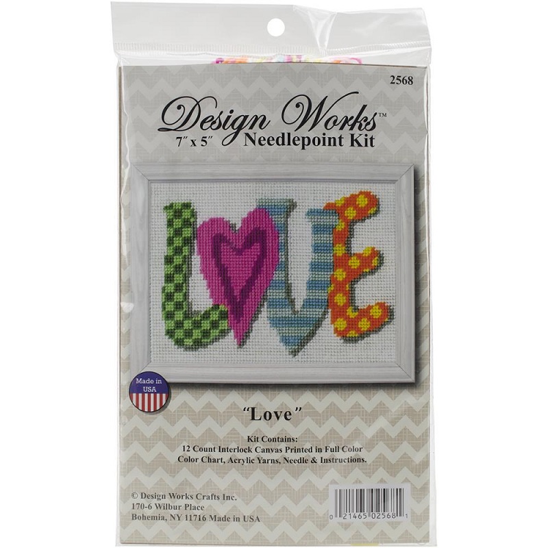 Love (Yarn) Needlepoint Kit 7"X5" StitchIt Central