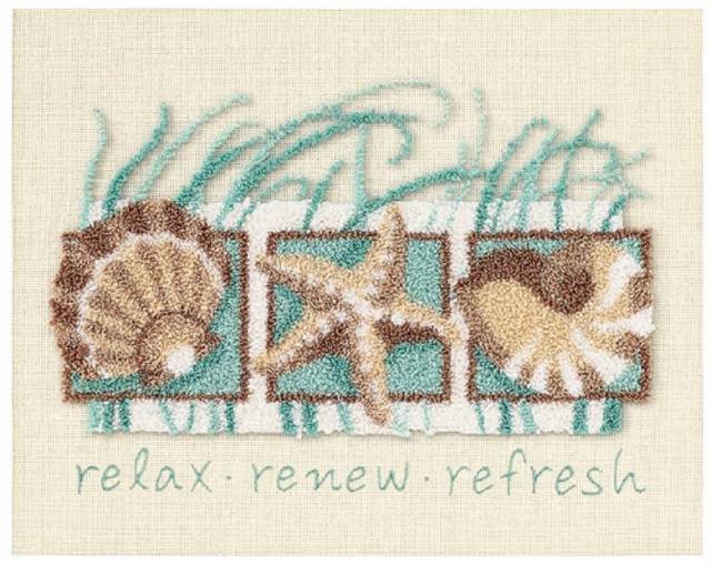 Seashells - Dimensions Punch Needle Kit 10"X8"