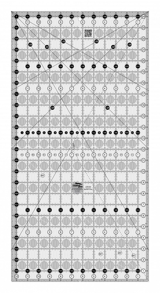 Creative Grids Quilt Ruler 121/2in x 241/2in CGR1224 StitchIt Central