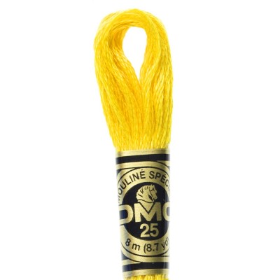 【送料無料/新品】 444 Dark Lemon - DMC 6-Strand Cotton Floss: Stitch-It Central チャーム