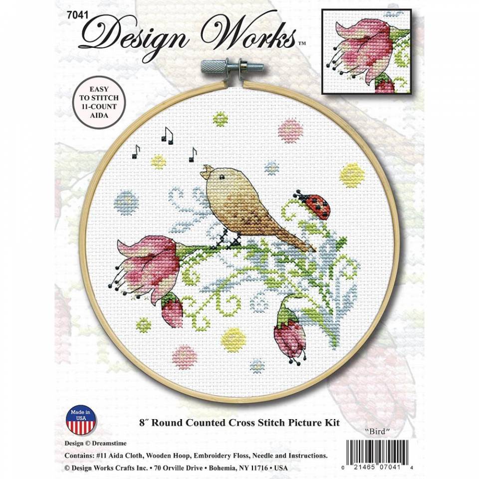 Bird (11 Count) - Cross Stitch Kit 8 Round: Stitch-It Central