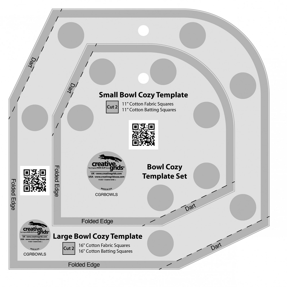 Creative Grids Bowl Cozy Template Set CGRBOWLS StitchIt Central