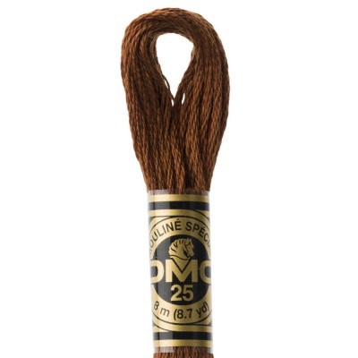 801 Dark Coffee Brown DMC 6 Strand Cotton Floss Stitch It Central