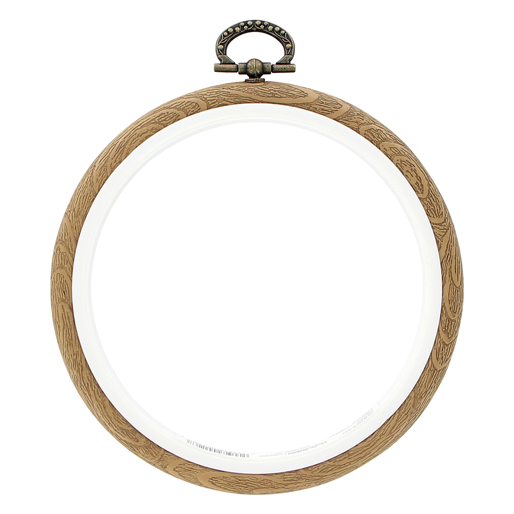 Plastic Woodgrain Embroidery Hoop Round (4") StitchIt Central