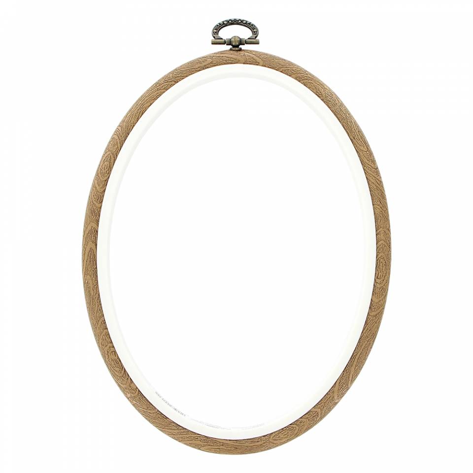 Plastic Oval Woodgrain Embroidery Hoop (5″x7″): Stitch-It Central