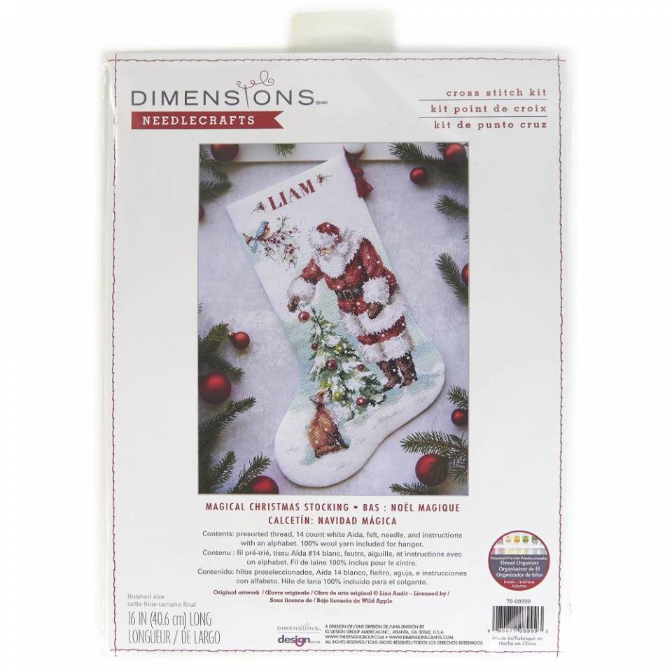 Magical Christmas Stocking (14 Count) - Cross Stitch Kit: Stitch
