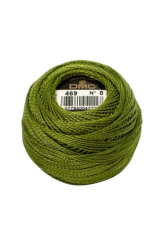 469 - Avocado Green DMC Pearl Cotton Ball Size 8: Stitch-It Central