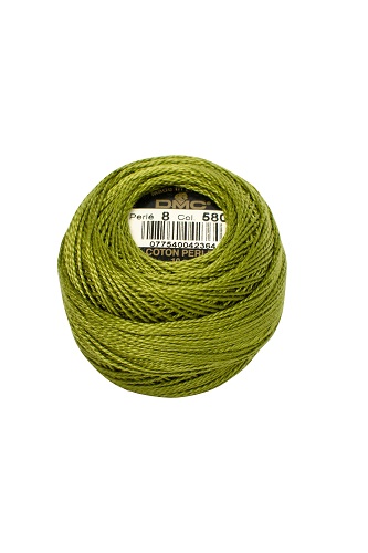 Pearl Cotton Balls - Size 8 - Moss Green - Color 580 - Meander + Make