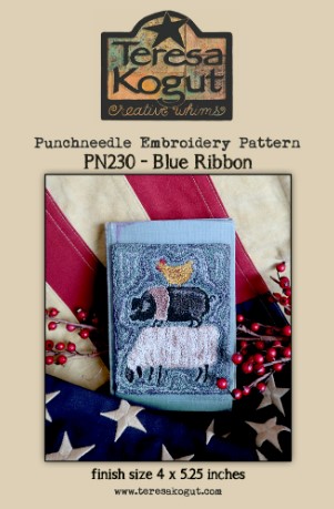 PN230 Blue Ribbon - Punch Needle Pattern: Stitch-It Central