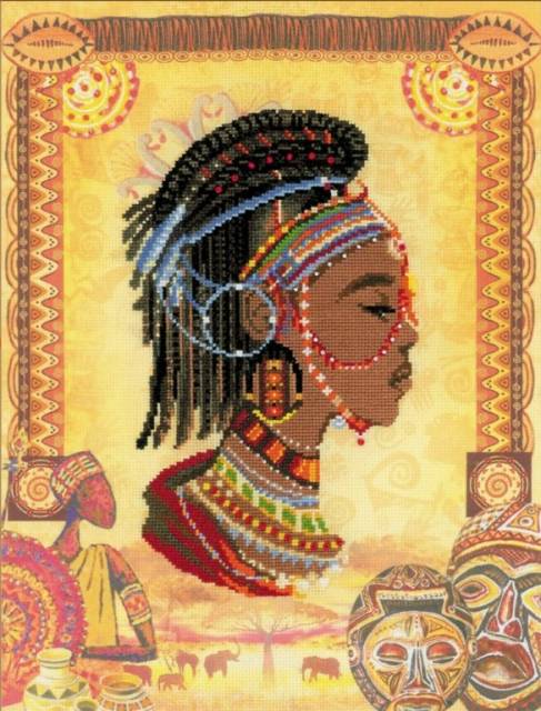 African Princess (14 Count) - Stamped Cross Stitch Kit