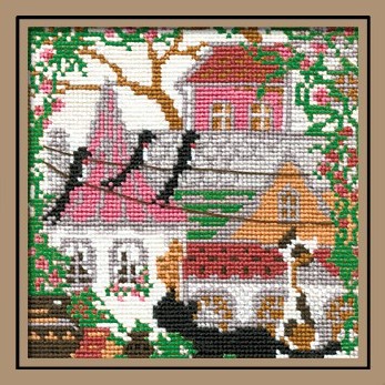 Cats In Summer (16 Count) - Cross Stitch Kit 5.1