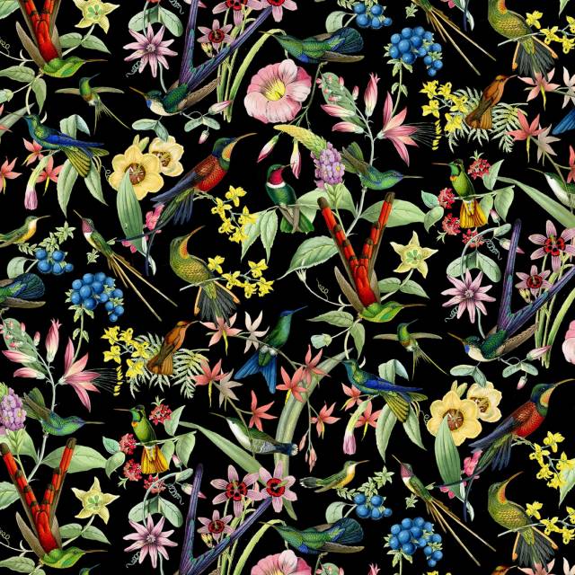 Hummingbird Heaven - Hummingbirds Black # M4915-BLACK