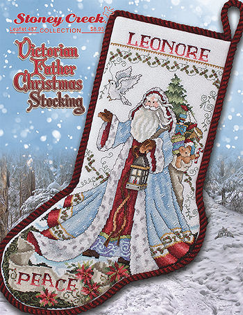 Victorian Father Christmas Stocking Leaflet 487 - Cross Stitch