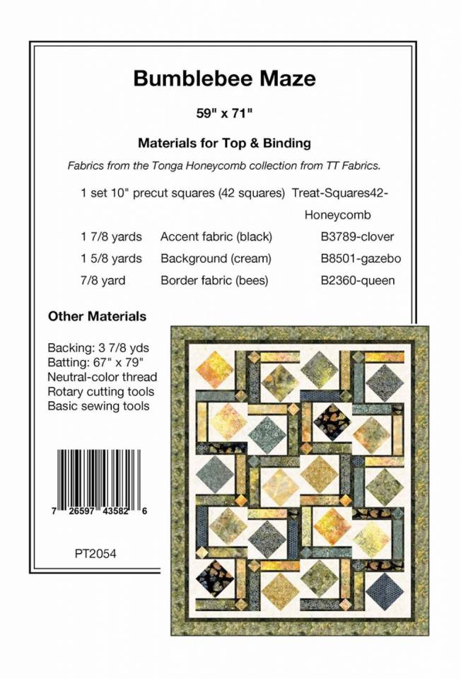 Bumblebee Maze Quilt Pattern – Quilting Books Patterns and Notions