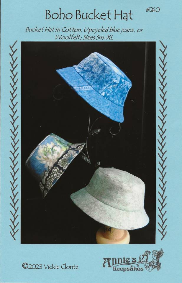 Boho Bucket Hat #240 Quilting Pattern: Stitch-It Central