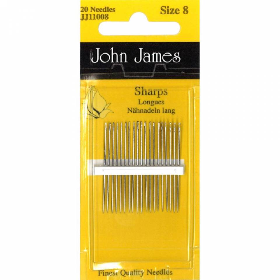 John James Sharps Needles (JJ11008) Size 8 (20/Pkg): Stitch-It Central