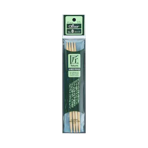 CLOVER 3015-8 - Takumi Bamboo Double Point (7″) Knitting Needles