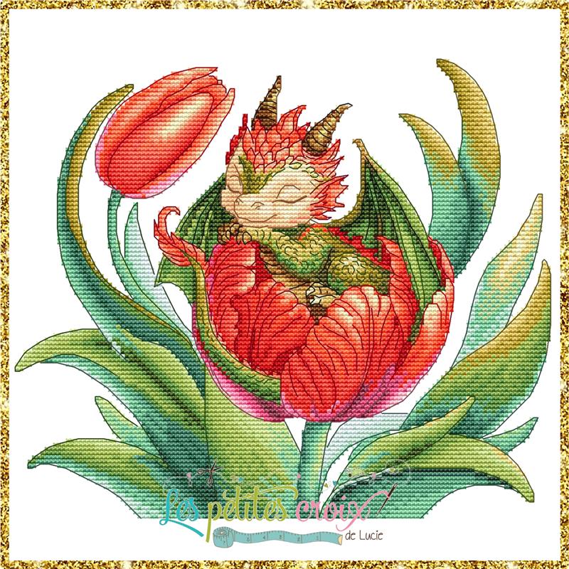 baby-dragon-tulip-cross-stitch-chart-stitch-it-central