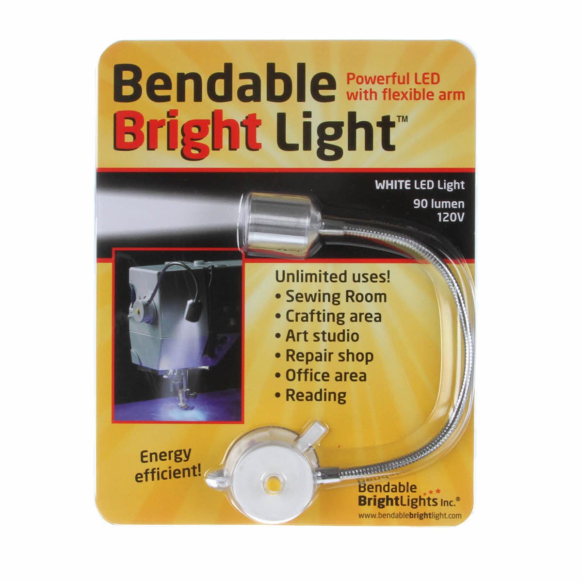 Bendable Bright Light LED Task Light Flexible Arm: Stitch-It Central