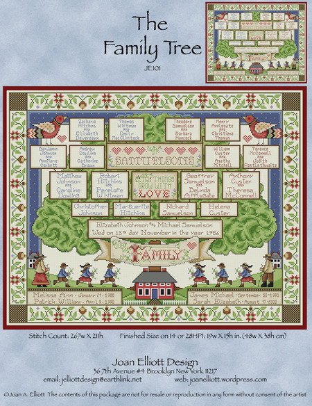 Cross Stitch Family Tree Chart