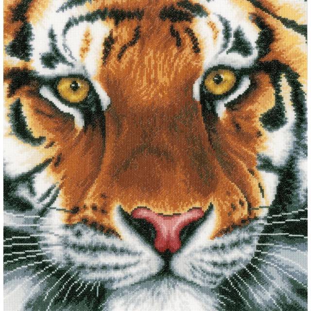 Tiger On Aida - Cross Stitch Kit