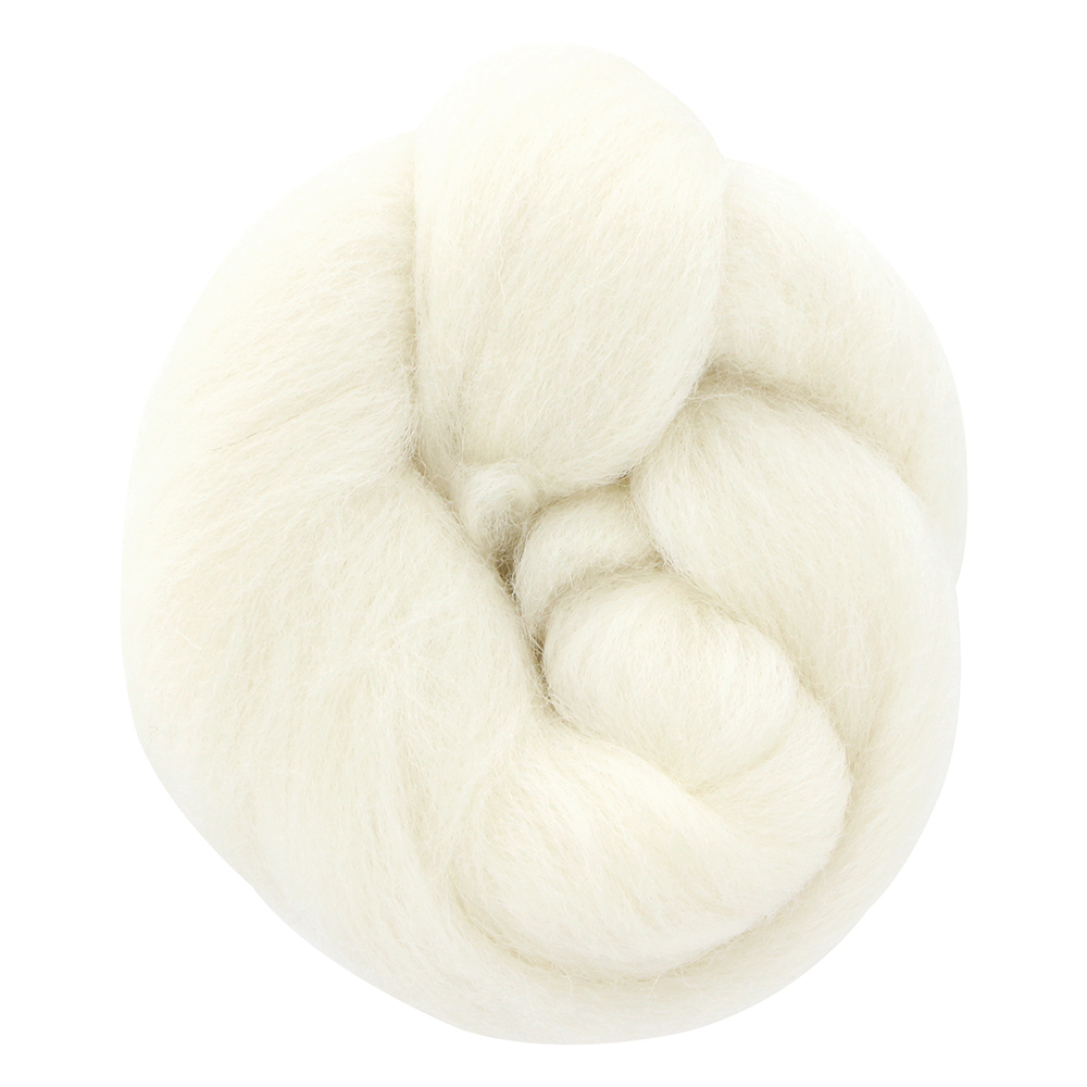 UNIQUE CRAFT Roving Wool - 25g - White: Stitch-It Central