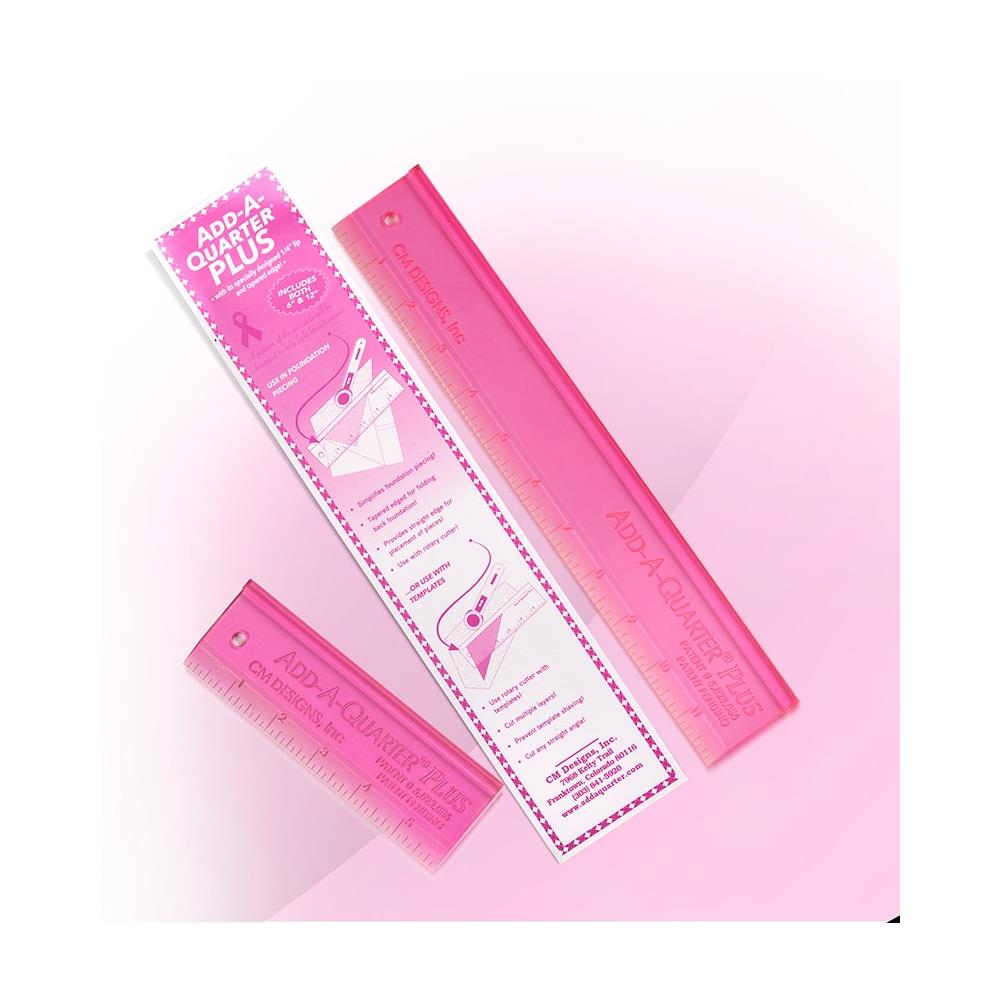 Whsmith Pink Ruler Add A-Quarter Ruler 6