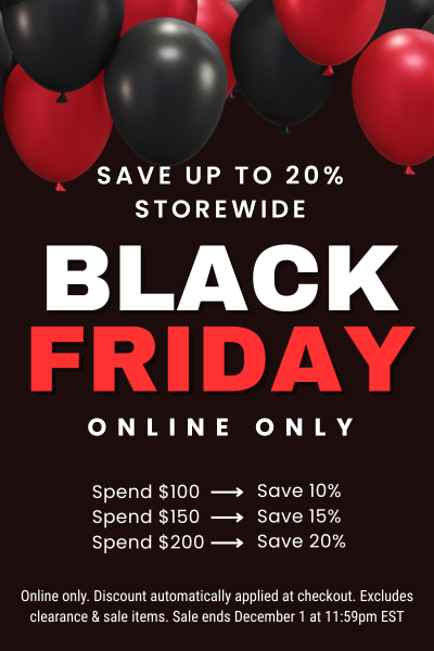 Black Friday Sale Save up to 20% off Until December 1, 2025