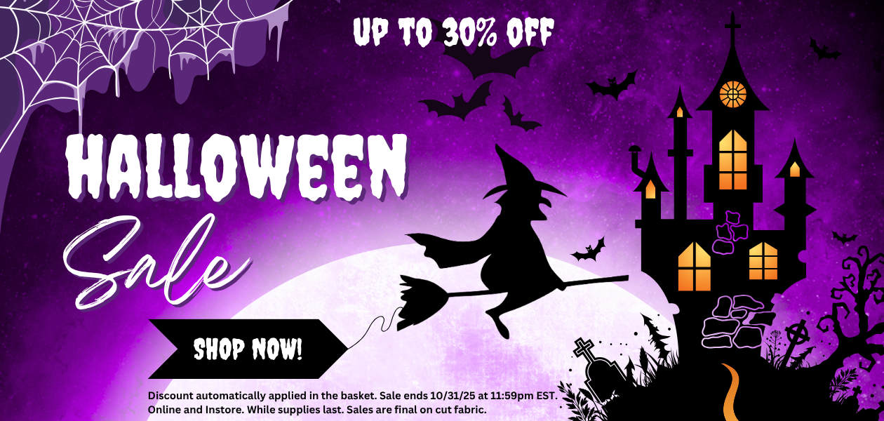 Halloween Quilting Fabric Sale 30% Off Until October 31, 2025