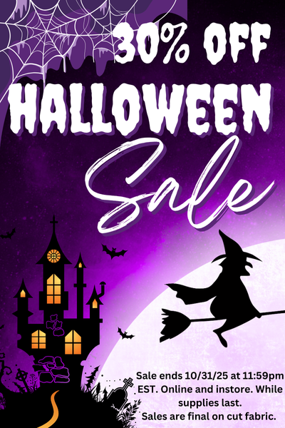 Halloween Quilting Fabric Sale 30% Off Until October 31, 2025