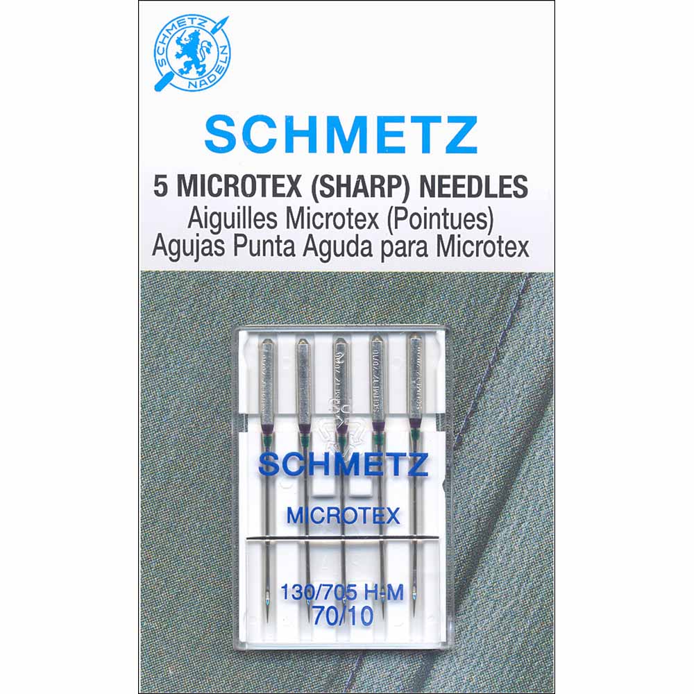 Schmetz Microtex Machine Needles Size 70/10 #1729 (5/Pkg): Stitch