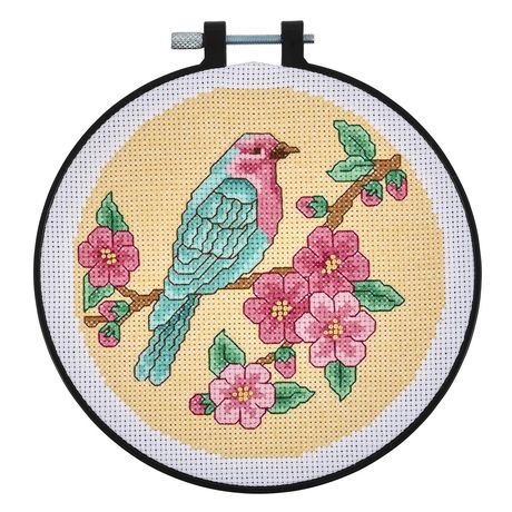 Calming Bird (6" x 6") 14 Count - Counted Cross Stitch Kit: Stitch-It ...