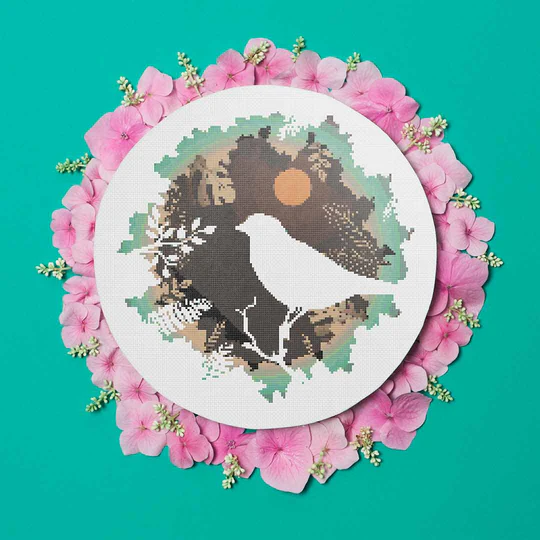 Silhouette Bird - Cross Stitch Chart: Stitch-It Central