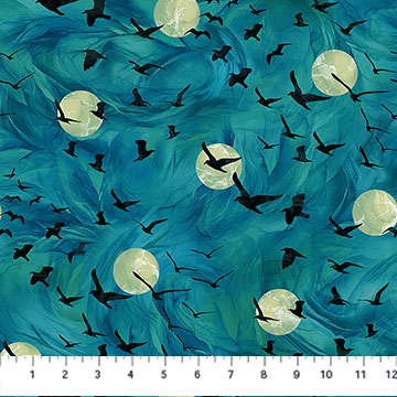 Raven's Call - Flying Ravens Teal DP28948-66 - Quilting Fabric: Stitch ...
